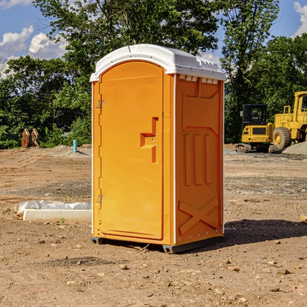 how often are the portable toilets cleaned and serviced during a rental period in Calvin